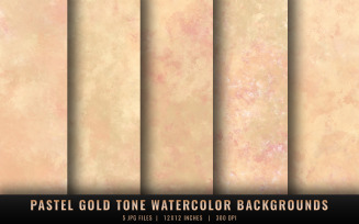 Pastel Gold Tone Watercolor Backgrounds