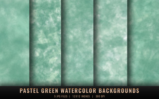 Pastel Green Watercolor Backgrounds