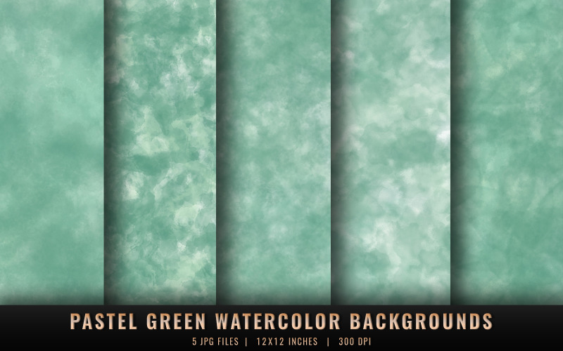 Pastel Green Watercolor Backgrounds