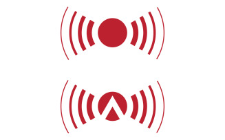 Entertainment event Speaker waves vector Logo illustration design template