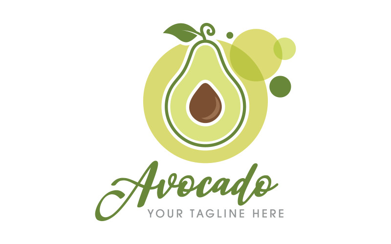 Health food fruit nutrition Avocado vector icon illustration design template v.5 Illustration