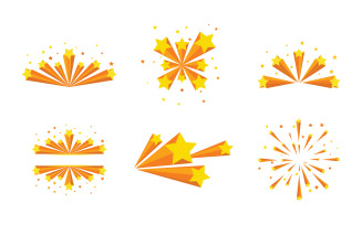 3d illustration star brust background template vector illustration design v.1