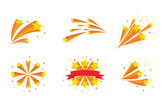 3d illustration star brust background template vector illustration design v.2