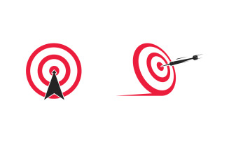 Target dart business growth goal Vector icon illustration design template