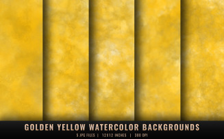 Gold Yellow Watercolor Backgrounds