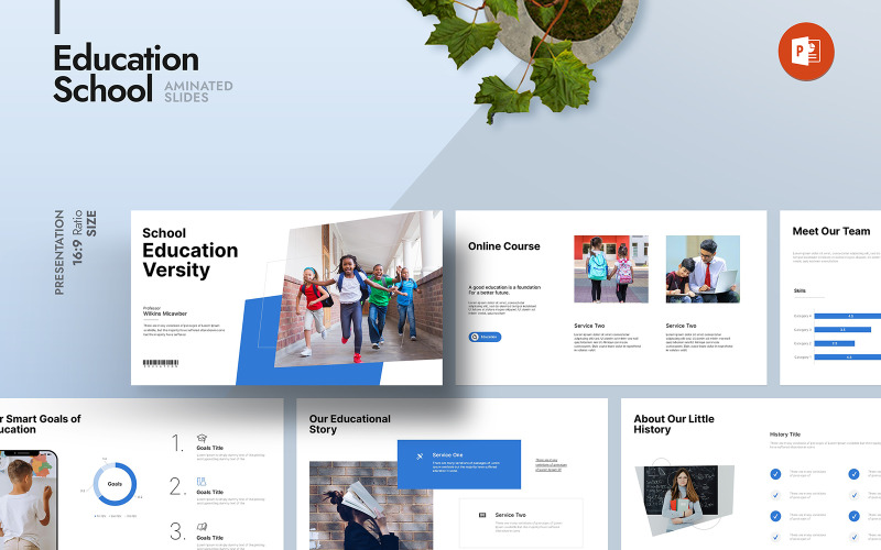 School Education PowerPoint Presentation PowerPoint Template