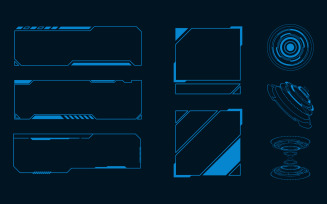 Security Futuristic hi tech digital user interface illustration design template v.1