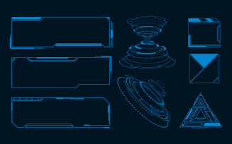 Security Futuristic hi tech digital user interface illustration design template v.2