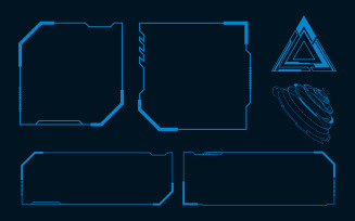 Security Futuristic hi tech digital user interface illustration design template v.6