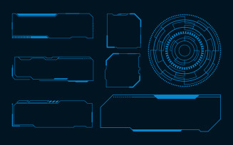 Security Futuristic hi tech digital user interface illustration design template v.8
