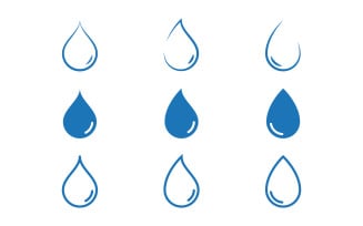Water drop fresh eco Logo Template vector illustration design v.1