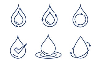 Water drop fresh eco Logo Template vector illustration design v.3