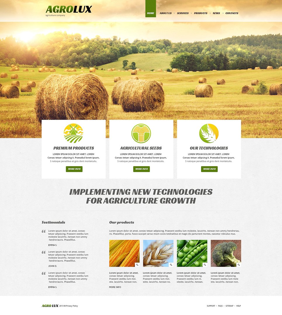 Agriculture Responsive Joomla Template New Screenshots BIG