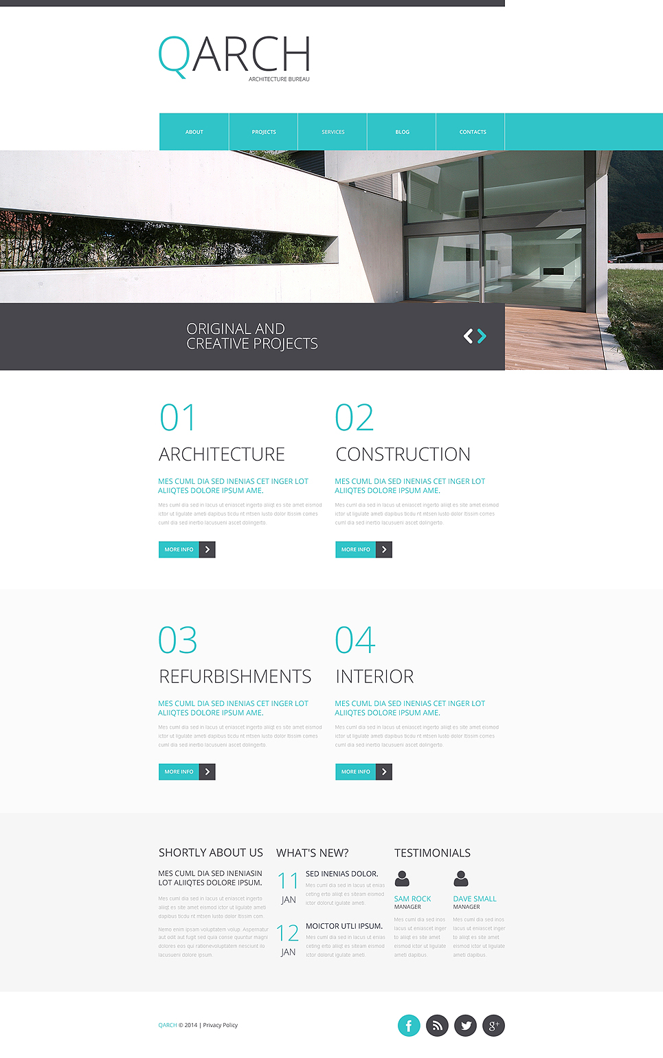 Architecture Responsive Website Template New Screenshots BIG