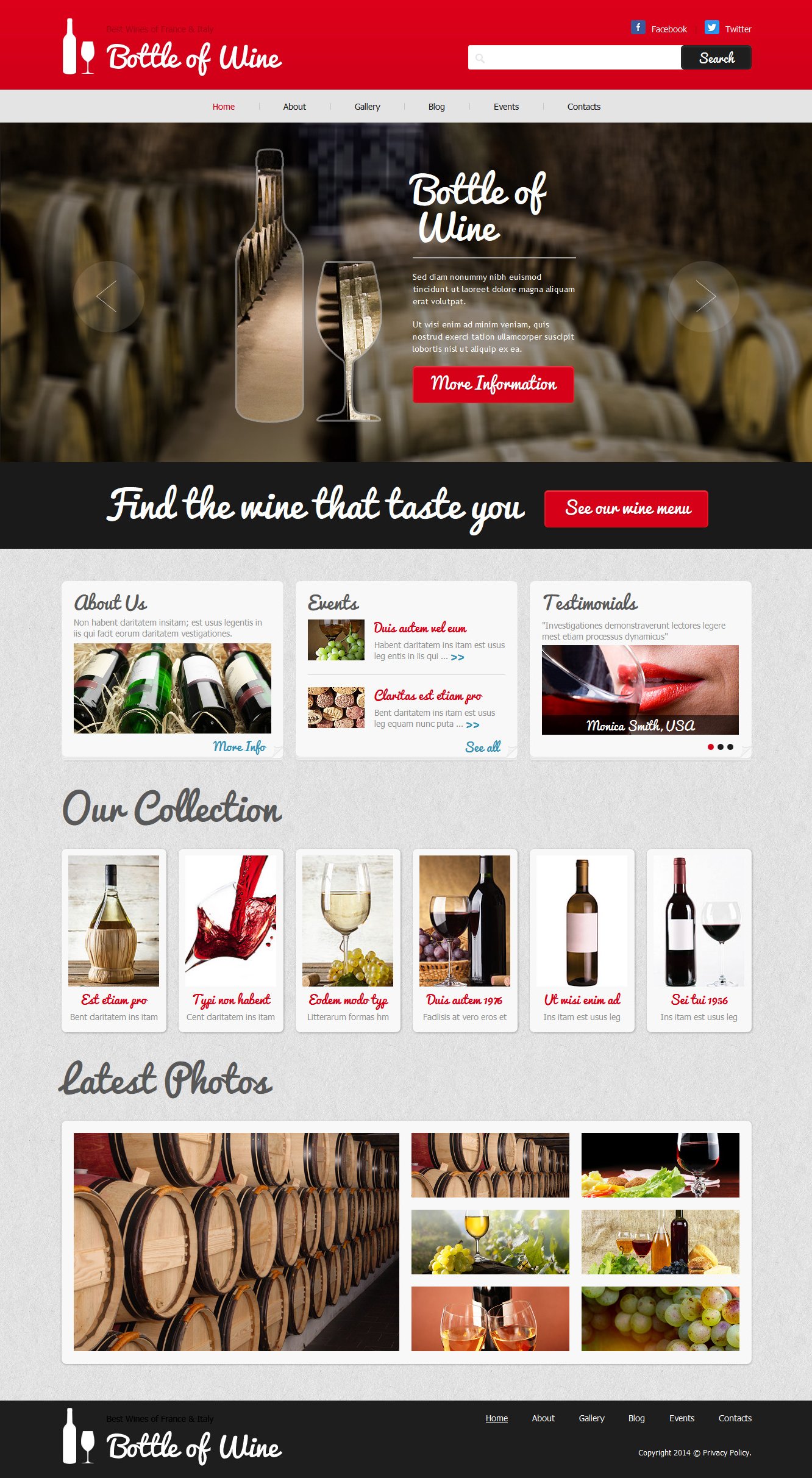 "Bottle of Wine - Wine Elegant" thème Joomla adaptatif #48696