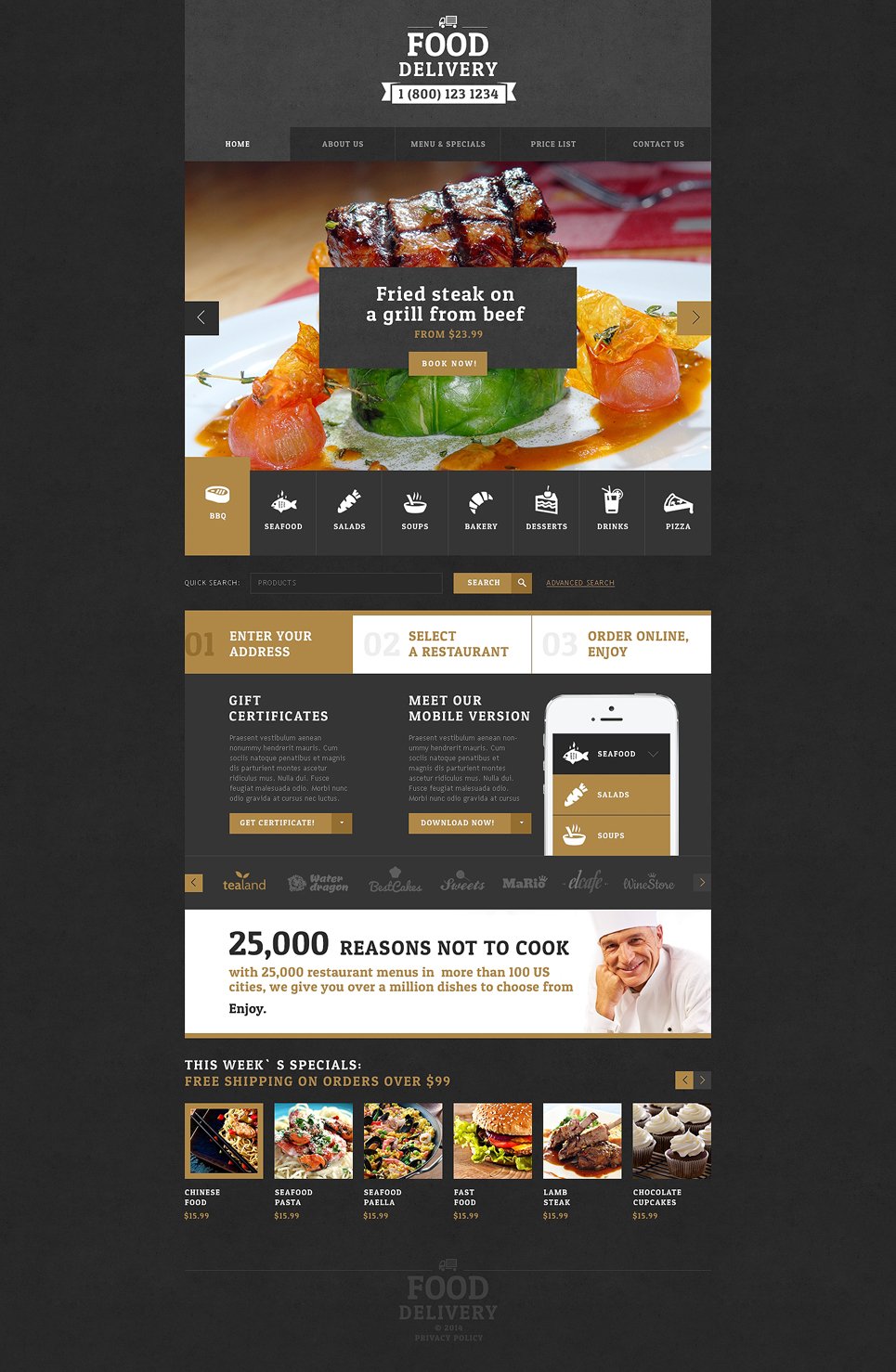 Delivery Services Responsive Website Template #48620