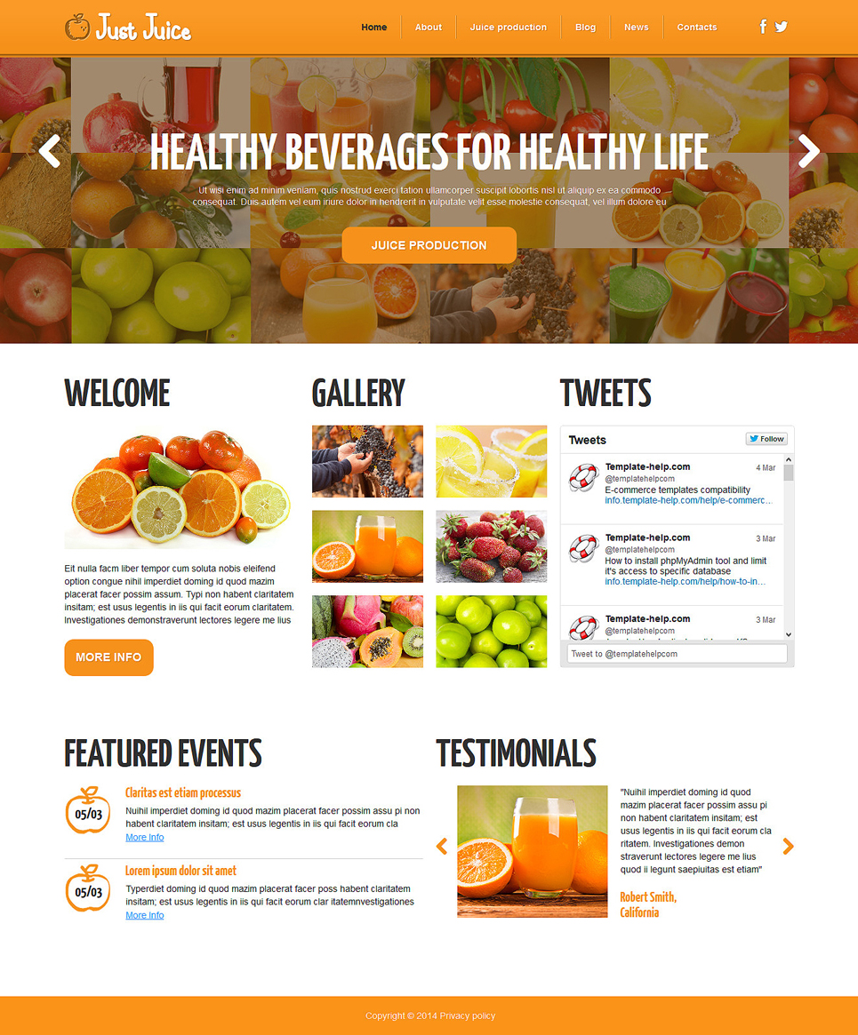 Food & Drink Responsive Joomla Template New Screenshots BIG