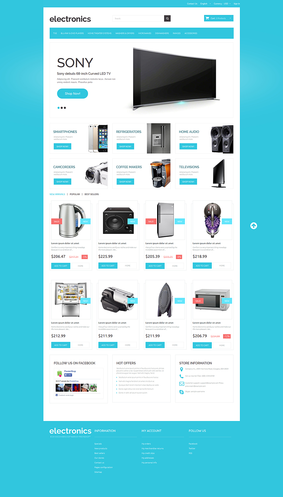 Home Electronics PrestaShop Theme New Screenshots BIG