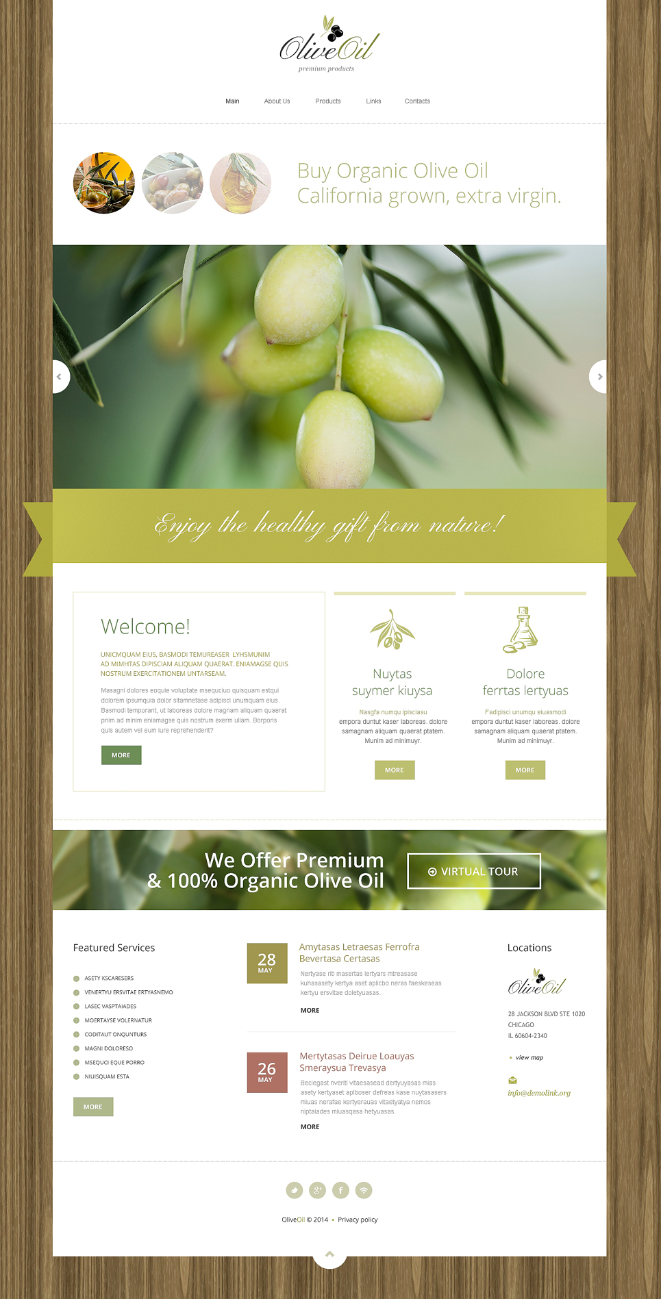 Olive Oil Company Drupal Template New Screenshots BIG