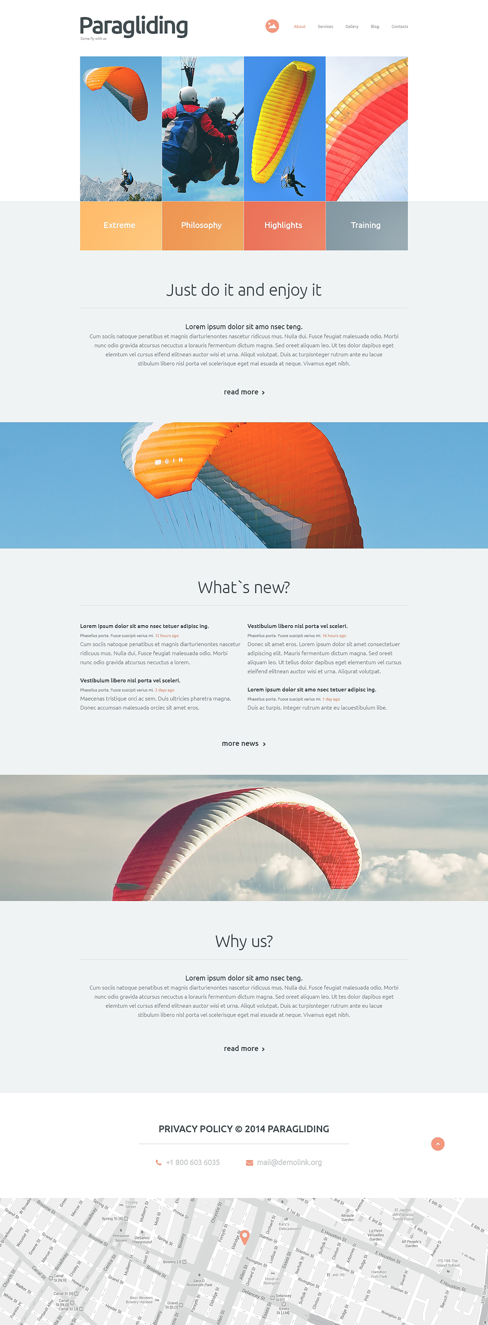 Paragliding Responsive Website Template New Screenshots BIG