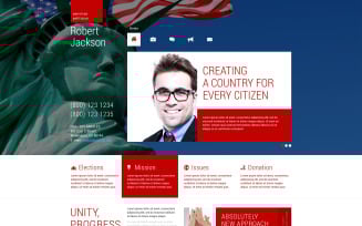 Political Candidate Responsive WordPress Theme