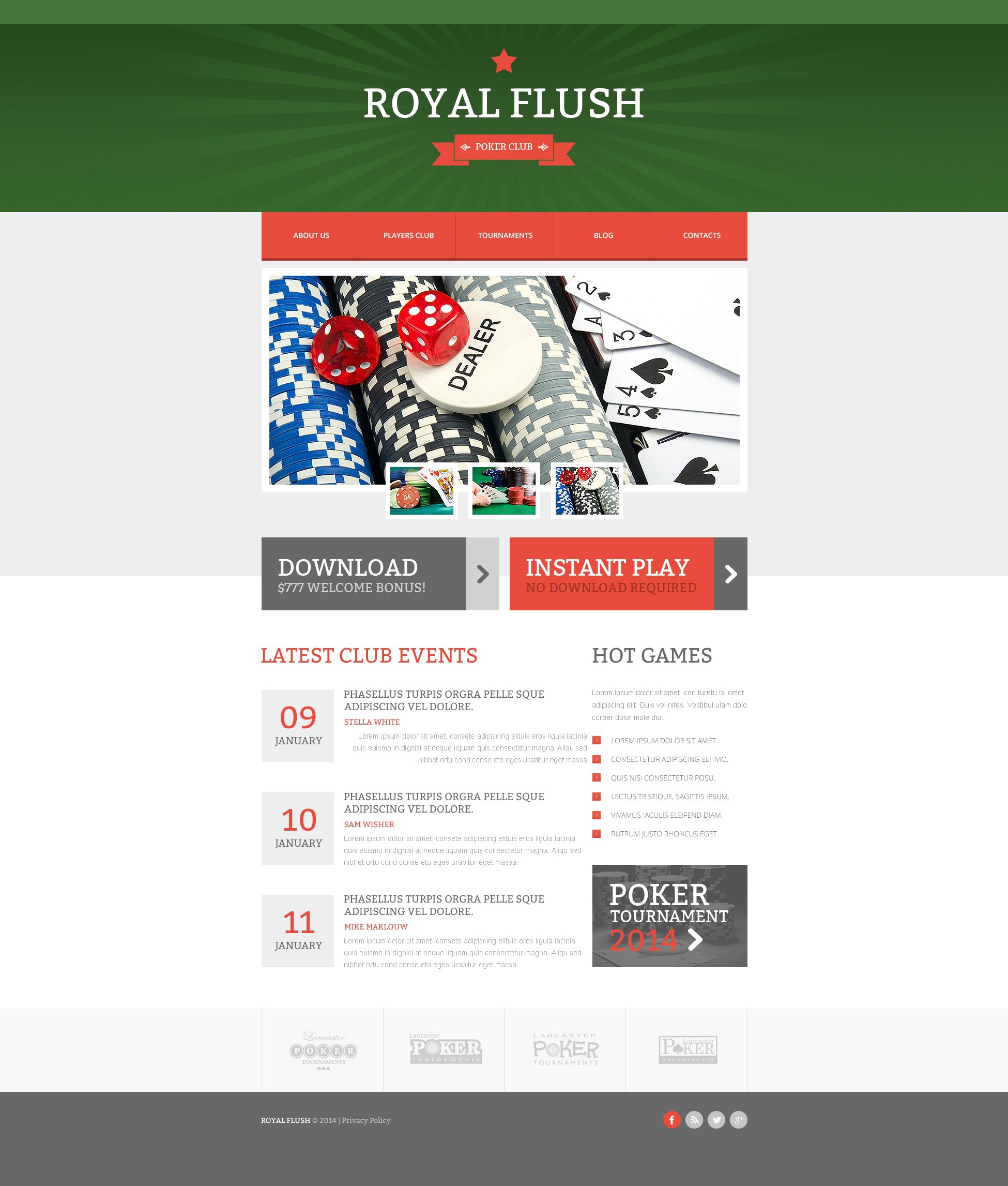 Responsive Website template over Online poker №48666 - screenshot