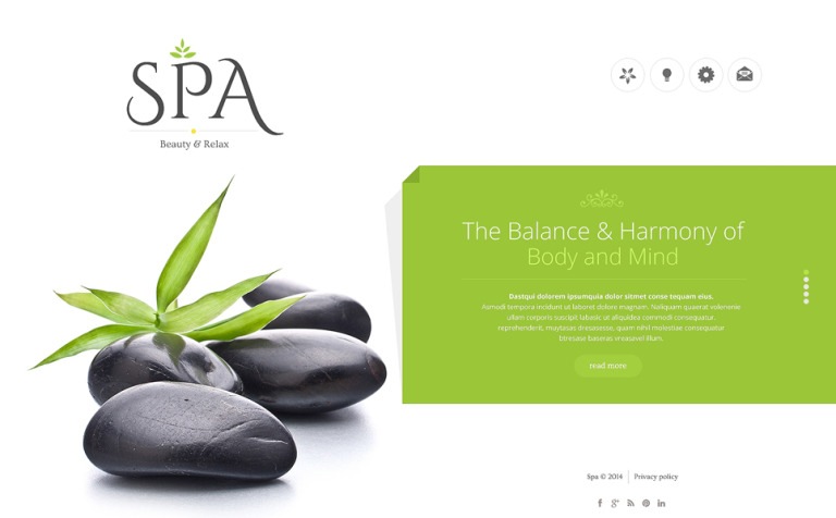 Spa Accessories Website Template