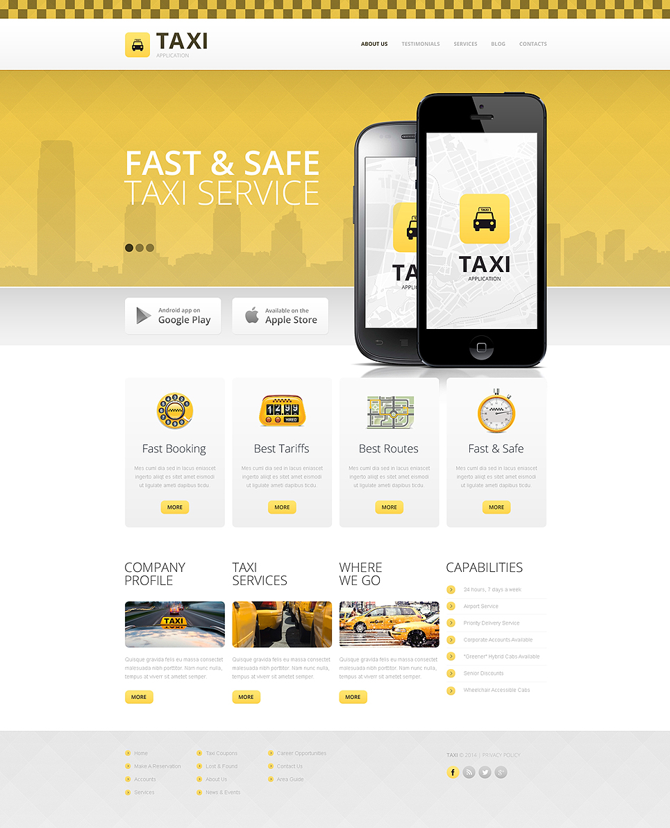 Taxi Drupal Template New Screenshots BIG