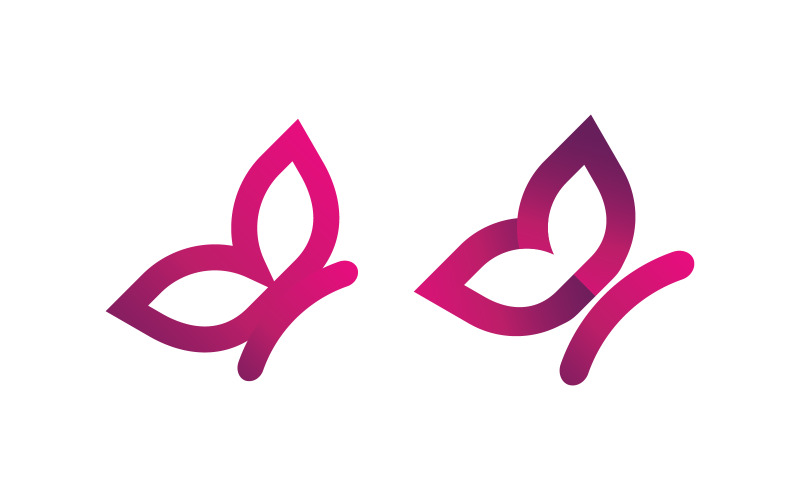 Beauty Butterfly Vector icon design template v.1 Logo Template