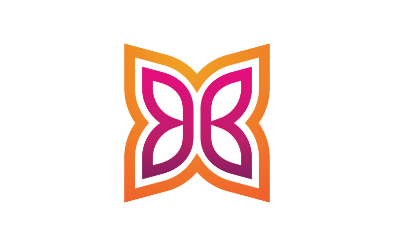 Beauty Butterfly Vector icon design template v.2 Logo Template