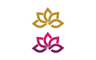 Beauty lotus flower Salon Cosmetic skincare vector icon design template v.1