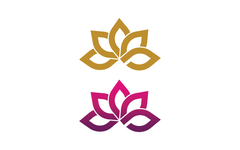 Beauty lotus flower Salon Cosmetic skincare vector icon design template v.1 Logo Template