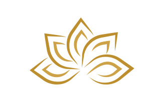 Beauty lotus flower Salon Cosmetic skincare vector icon design template v.4