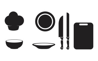 Chef Cooking food icon template vector illustration design template v.4