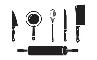 Chef Cooking food icon template vector illustration design template v.5