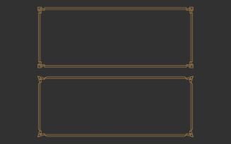 Classic vintage gold Border frame vector illustration design template v.3