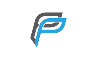 P Letter Logo Business law Template vector illustration design v.4