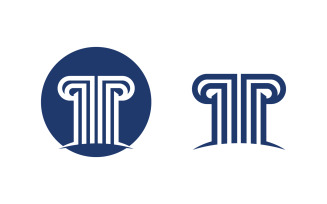 P Letter Logo Business law Template vector illustration design v.6