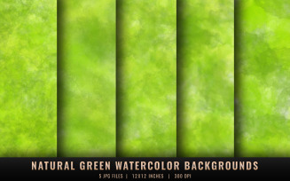 Natural Green Watercolor Backgrounds