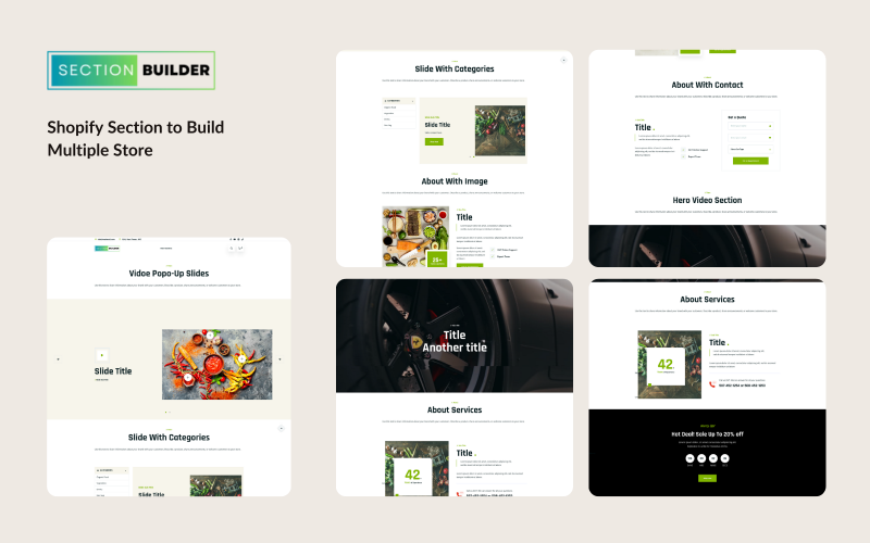 Section Builder - Multipurpose Business, Fashion & Grocery Shopify Theme Builder Shopify Section