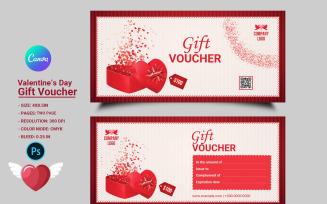Valentine’s Day Gift Voucher Template - Customizable & Printable