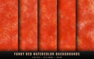 Funky Red Watercolor Backgrounds