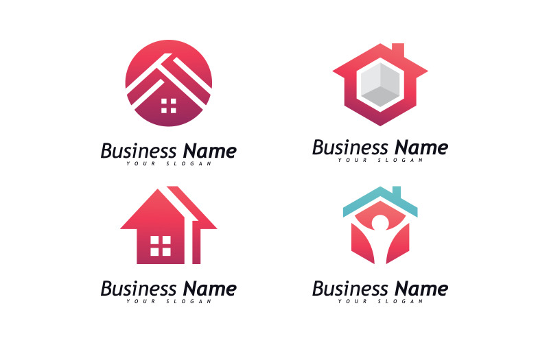 House logo vector template, Creative Real estate and house building icon logo Template 14 Logo Template