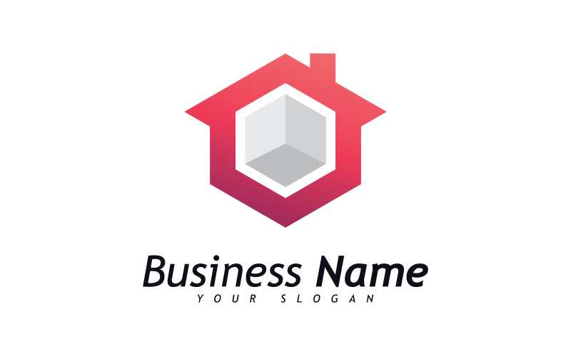 House logo vector template, Creative Real estate and house building icon logo Template 6 Logo Template