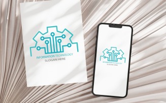 Information Technology logo Template