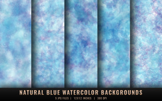 Natural Blue Watercolor Backgrounds