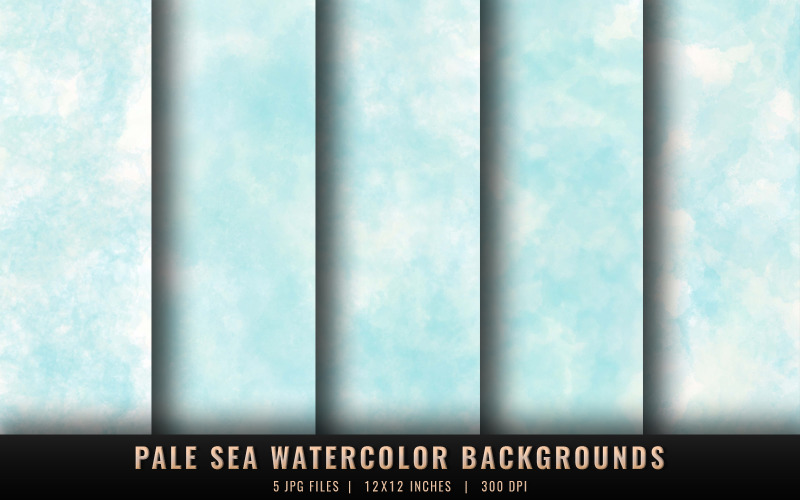 Pale Sea Blue Watercolor Backgrounds