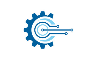 Gear Industrial technology Logo Template v.9