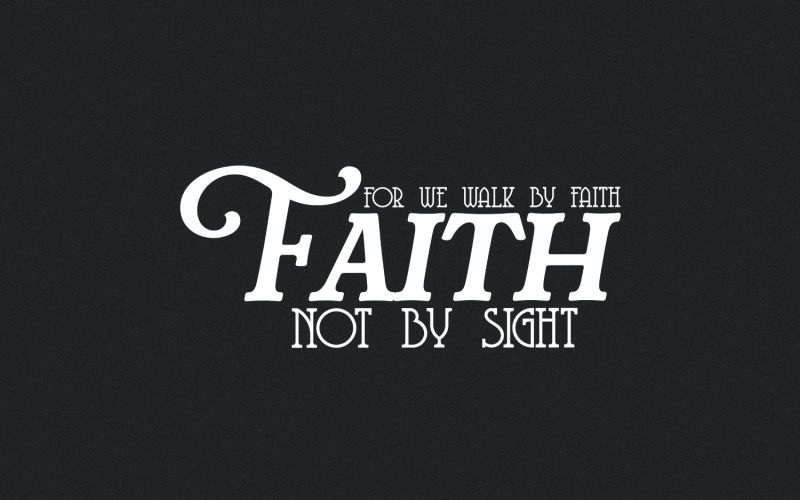 Faith PNG, Inspirational Christian Design, Bible Quote, Walk by Faith, Jesus, Religious Illustration