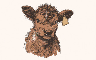 Highland Cow PNG, Desert Western png, Western Shirt PNG, Cowgirl Western png, Vintage Style PNG,